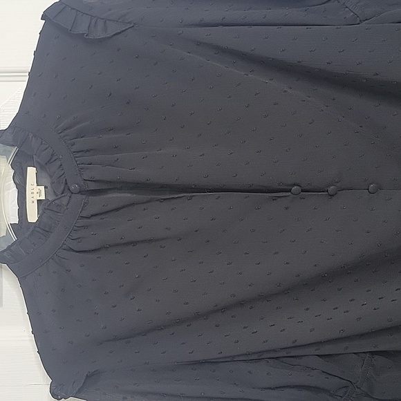 Anthropologie MABLE Label Black Swiss Dot Elegant Women's Bodysuit Sz Small - Picture 5 of 10